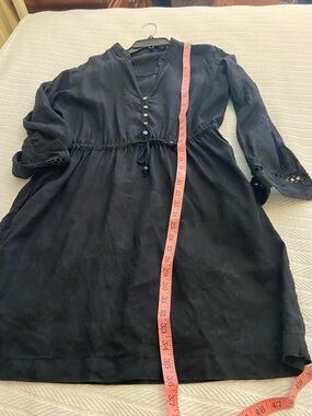 Tahari linen A-line midi dress